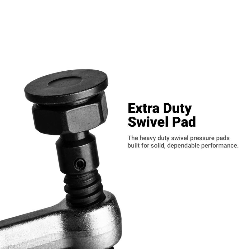 Capri Tools 8-Inch Heavy Duty All Steel Bar Clamp, 4-3/4-Inch Throat Depth, 2,204 lb Clamping Force - Image 5